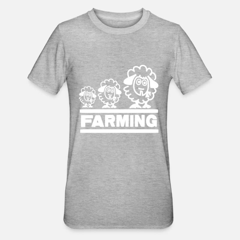 Farmer Evolution Mouton - T-shirt polycoton Unisexe - gris chiné