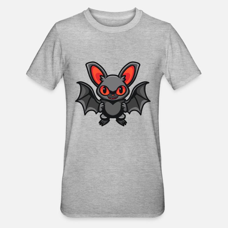 Bat Comic - Unisex Polycotton T-Shirt - heather grey