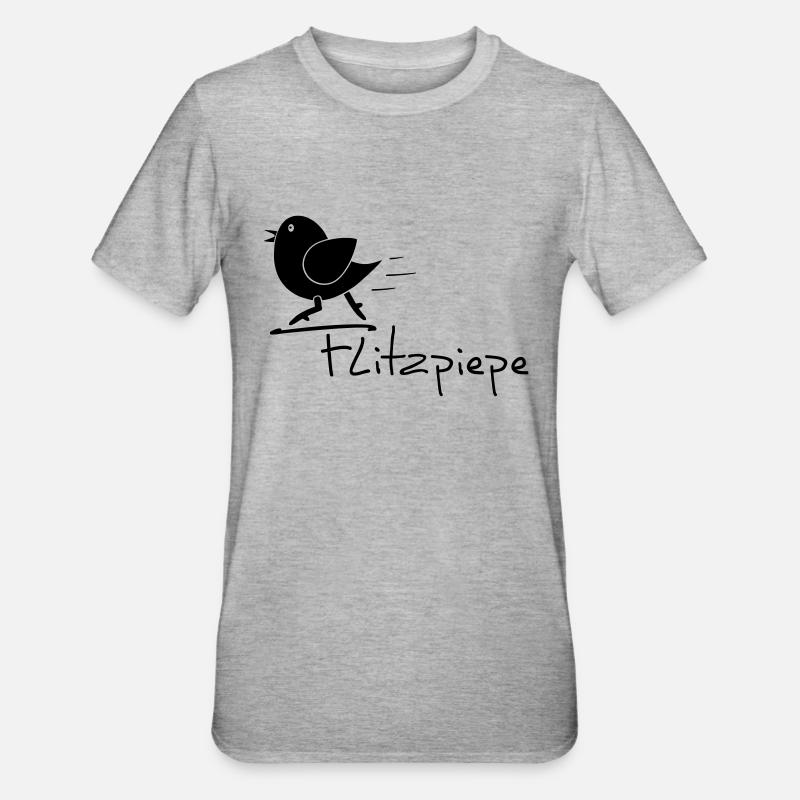 Flitzpiepe - Unisex Polycotton T-Shirt - Grau meliert
