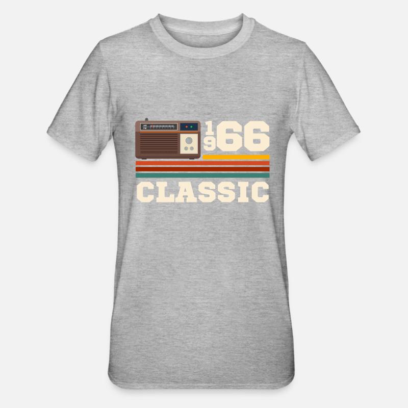 Jubiläum 1966 Retro-Klassiker - Unisex Polycotton T-Shirt - Grau meliert