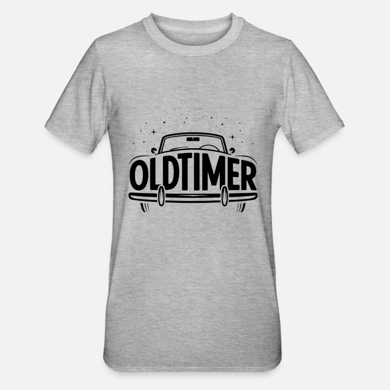 Oldtimer - Cool Car Logo - Unisex Polycotton T-Shirt - heather grey