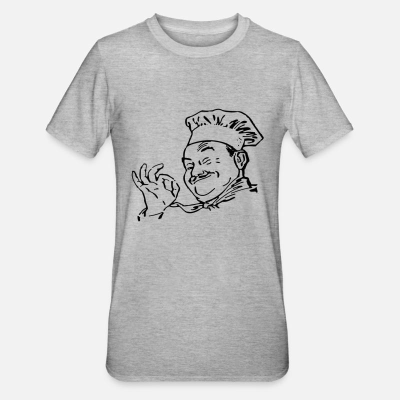 Chef chef gift idea gift - Unisex Polycotton T-Shirt - heather grey