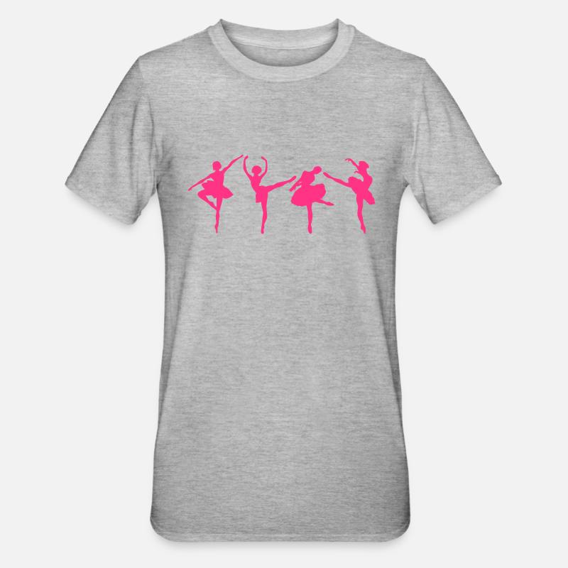 danseuse ballet dancer17 - T-shirt polycoton Unisexe - gris chiné