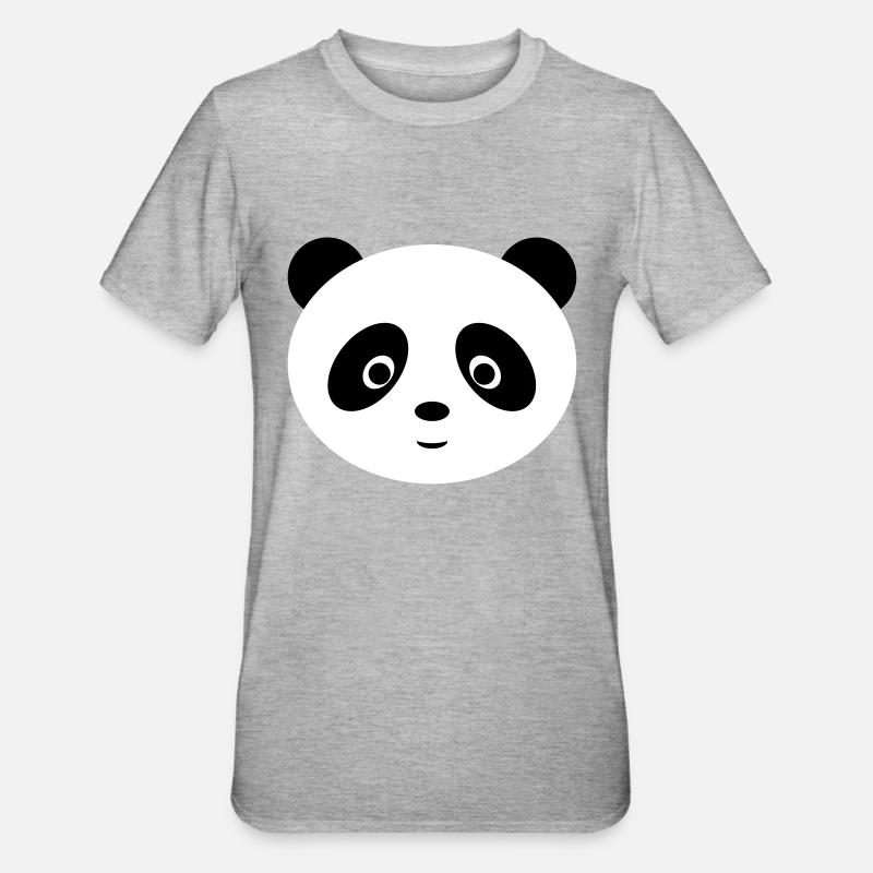 Panda doux - T-shirt polycoton Unisexe - gris chiné