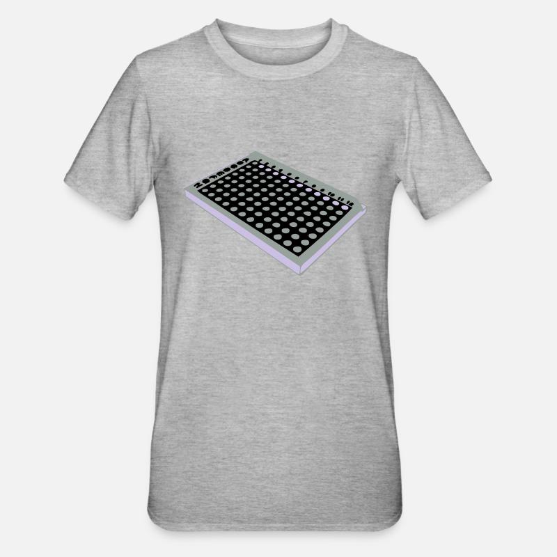 96 Well Plate / 96 perforated plate - Unisex Polycotton T-Shirt - heather grey