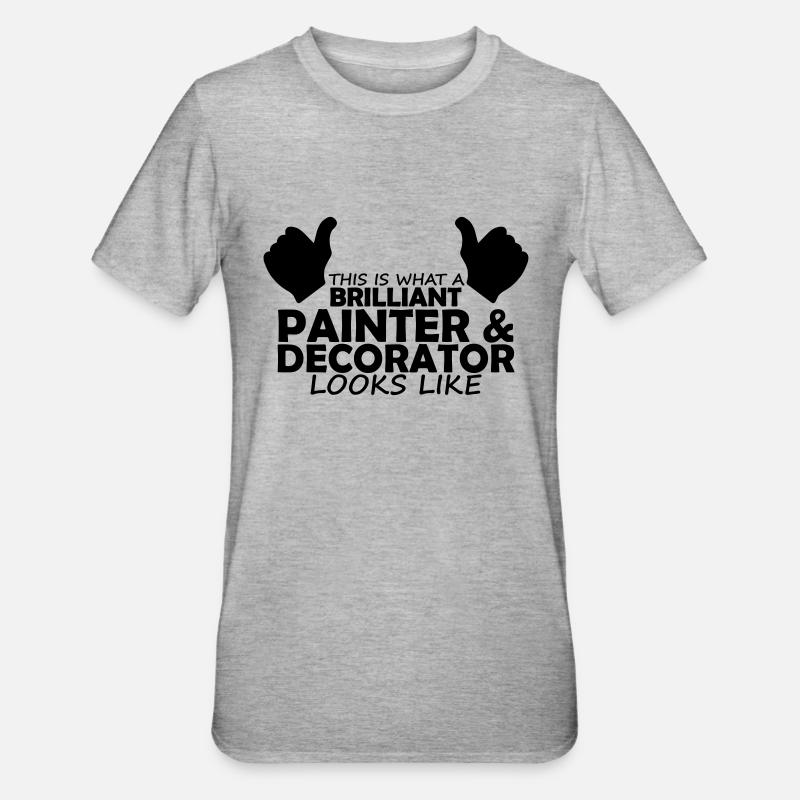 brilliant painter & decorator - Unisex Polycotton T-Shirt - heather grey