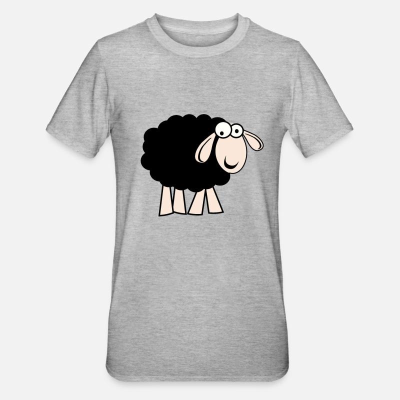 Pecora nera - Maglietta unisex, mix cotone e poliestere - grigio melange