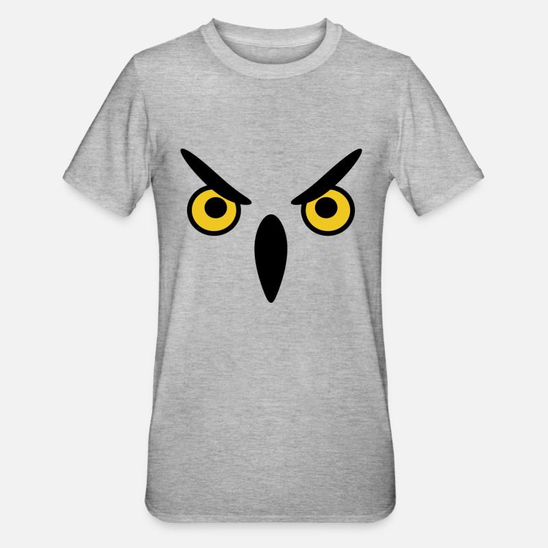 Eule eule eule - Unisex Polycotton T-Shirt - Grau meliert