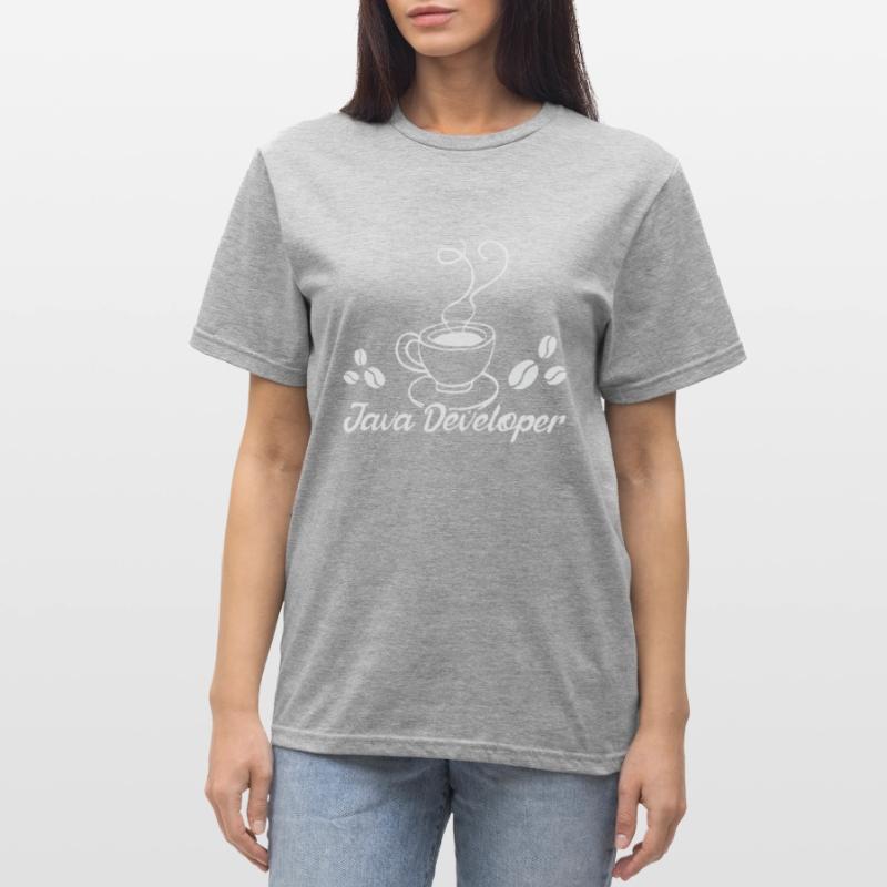 Java Developer with Coffee Unisex Polycotton T-Shirt