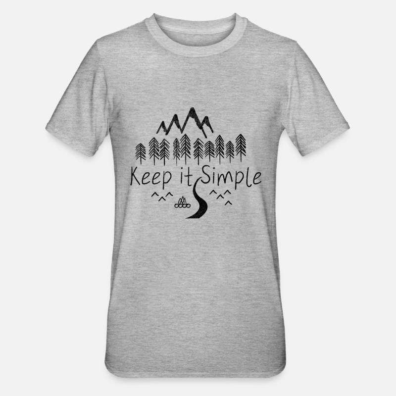 Keep it Simple - Unisex Polycotton T-Shirt - Grau meliert