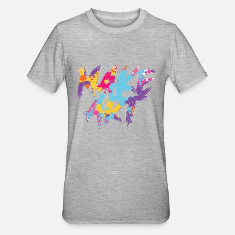 Kunst machen Maler Gift - Unisex Polycotton T-Shirt - Grau meliert