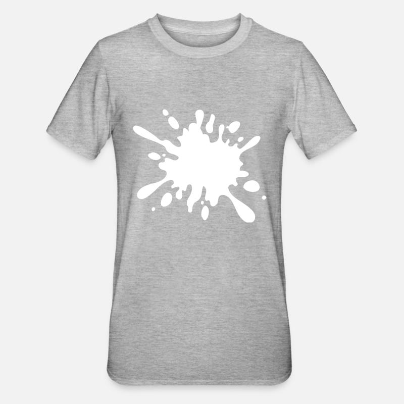 Klecks - Unisex Polycotton T-Shirt - Grau meliert