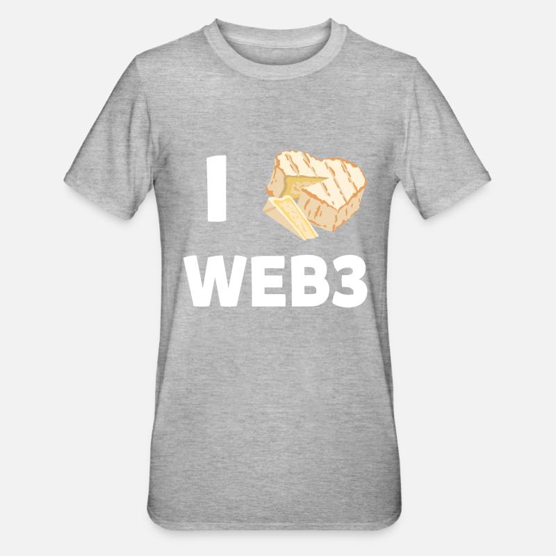 I Cheese Web3 - T-shirt polycoton Unisexe - gris chiné