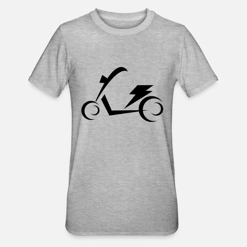E-Scooter E-Roller Scooter - T-shirt polycoton Unisexe - gris chiné