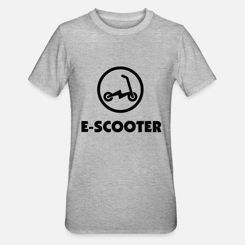 E-Scooter E-Roller Scooter - T-shirt polycoton Unisexe - gris chiné