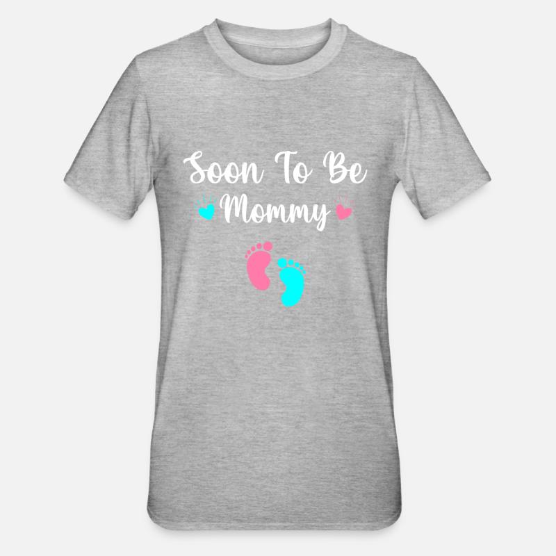 Bald Mama werden - Unisex Polycotton T-Shirt - Grau meliert