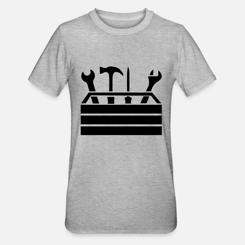 Tools Workshop Toolbox 1 - Unisex Polycotton T-Shirt - heather grey