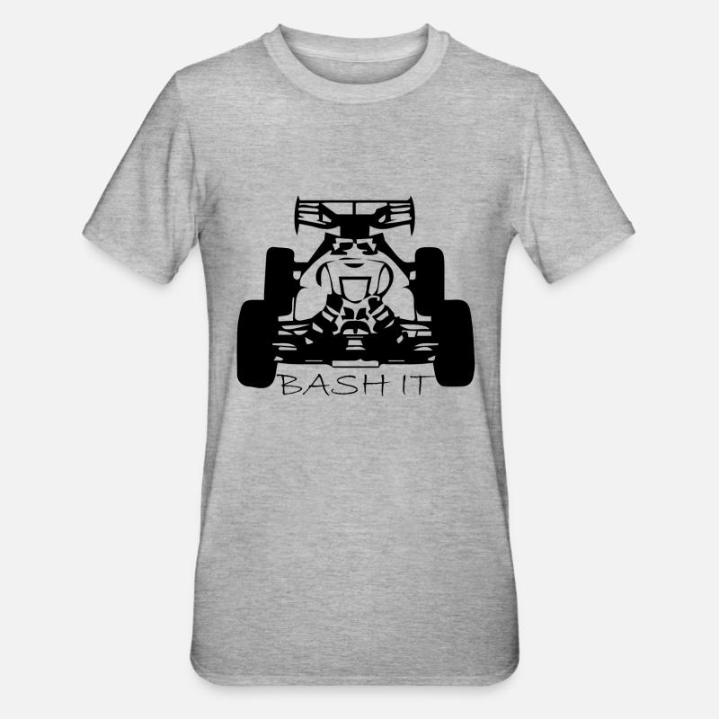 Bash it buggy - Unisex Polycotton T-Shirt - Grau meliert