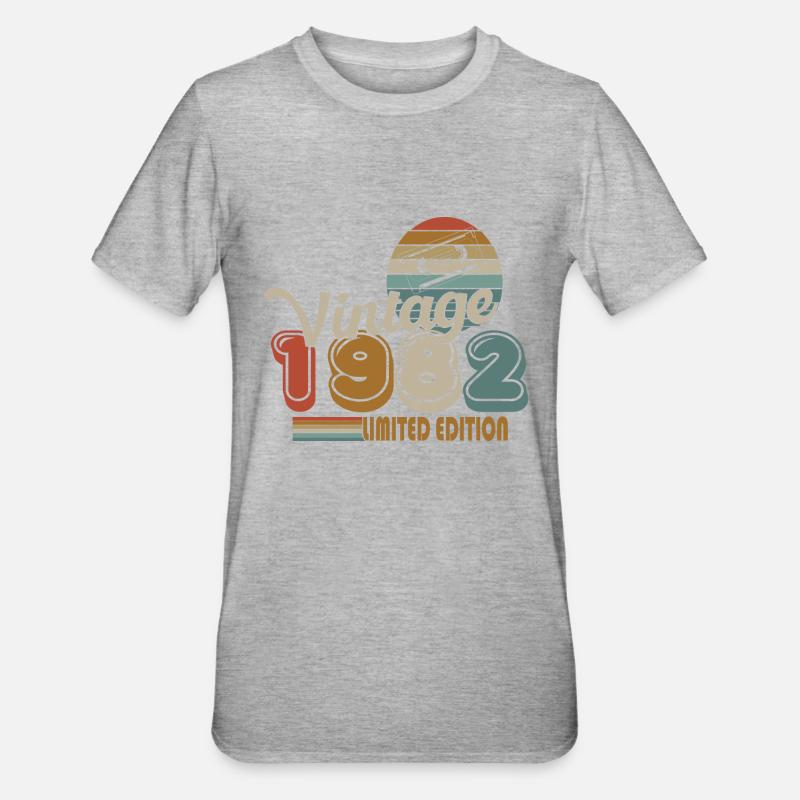 1982 - T-shirt polycoton Unisexe - gris chiné