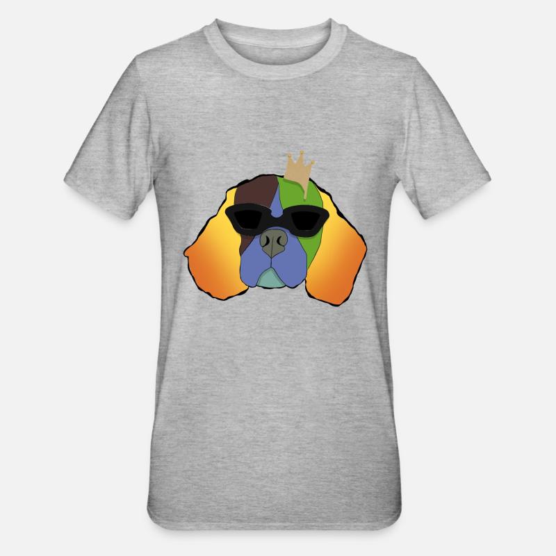 King Einstein - Unisex Polycotton T-Shirt - Grau meliert