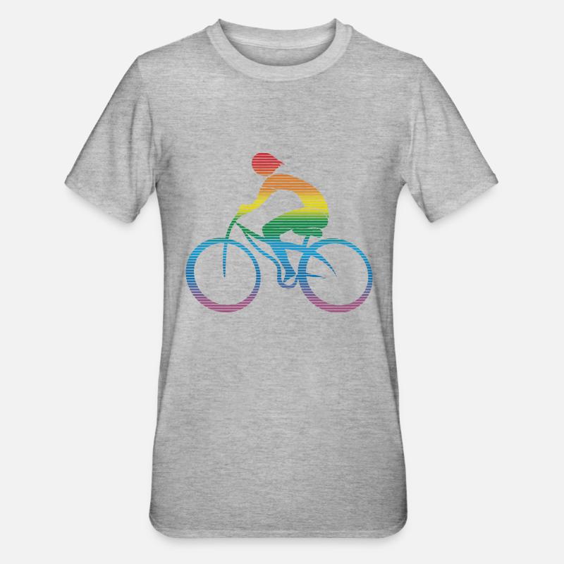 Cyclist - Unisex Polycotton T-Shirt - heather grey