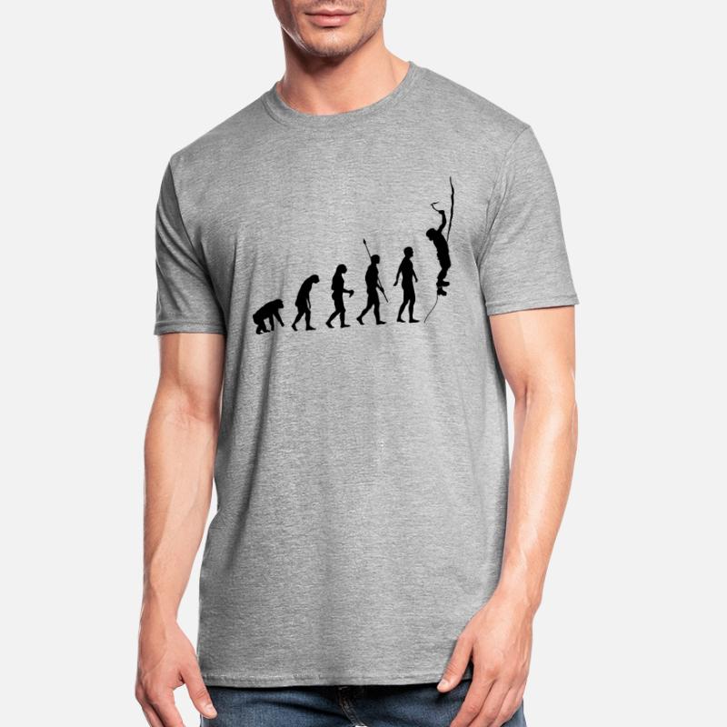 Evolution des Menschen, Eisklettern, Eiskletterer Unisex Polycotton T-Shirt