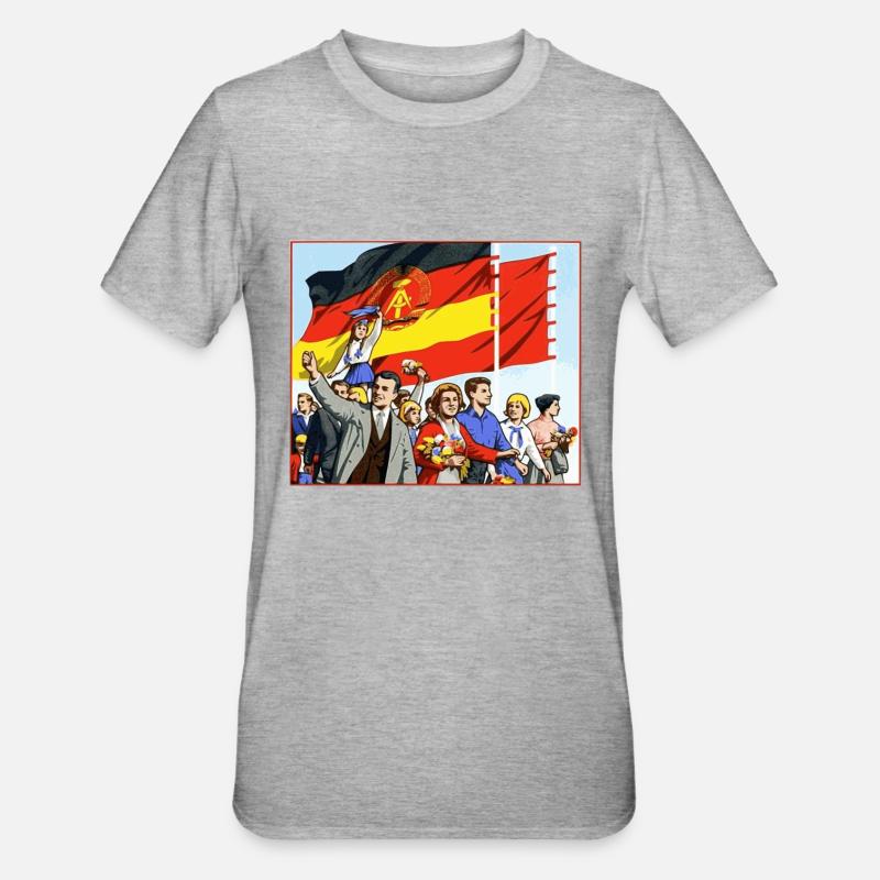 Défilé DDR - T-shirt polycoton Unisexe - gris chiné