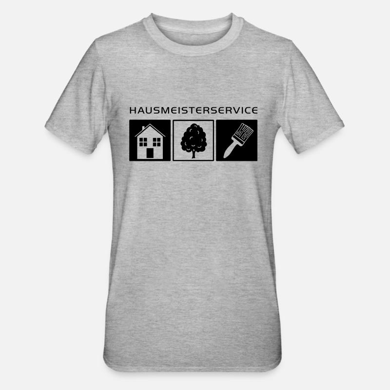 Sprzątanie budynku - Koszulka unisex z polibawełny - szary melanż