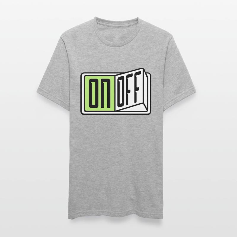 on off switch button button turn off Unisex Polycotton T-Shirt