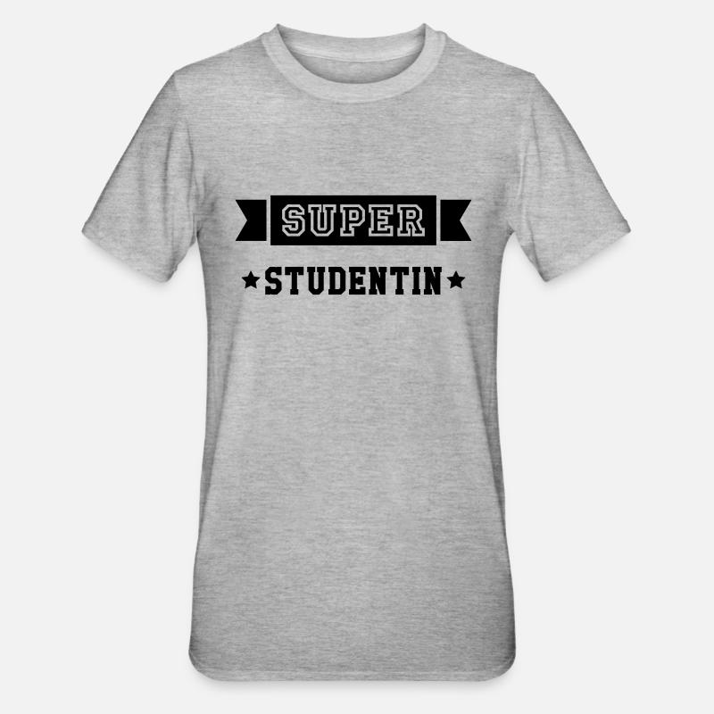 Student Studentin Studien Studenten Universität - Unisex Polycotton T-Shirt - Grau meliert