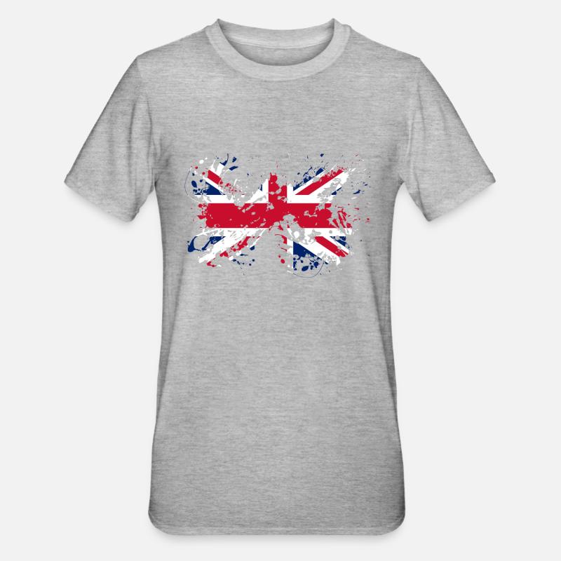 Drapeau anglais drapeau anglais - T-shirt polycoton Unisexe - gris chiné