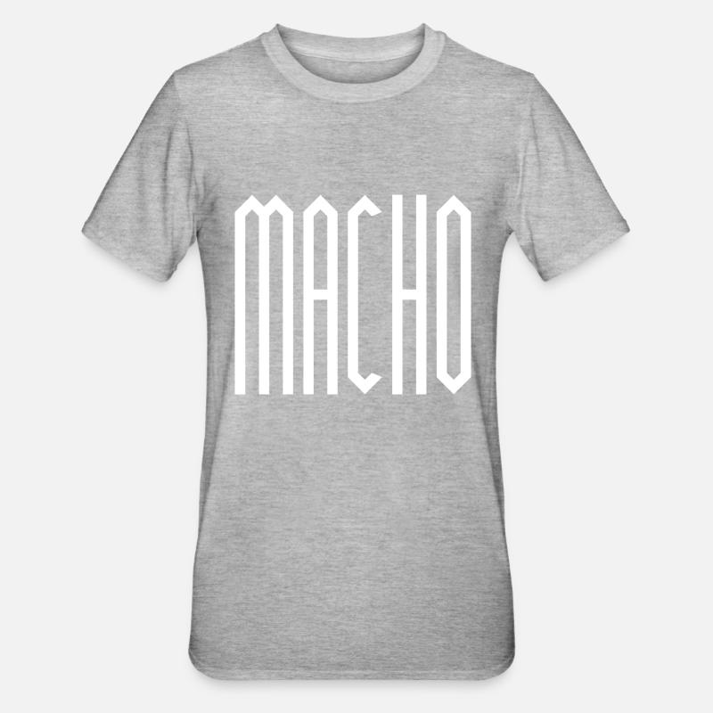 MACHO - Unisex Polycotton T-Shirt - heather grey