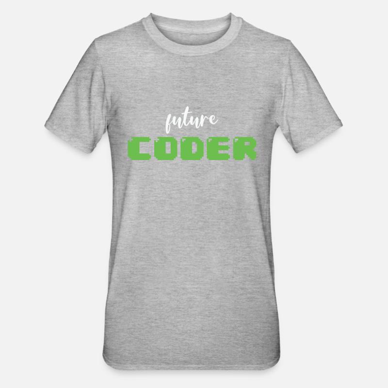 Programmation Future Coder Nerdy - T-shirt polycoton Unisexe - gris chiné