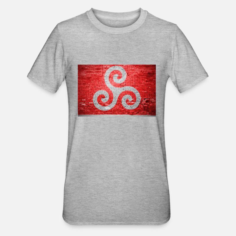 Triskele BDSM Brick Wall Graffiti - T-shirt polycoton Unisexe - gris chiné