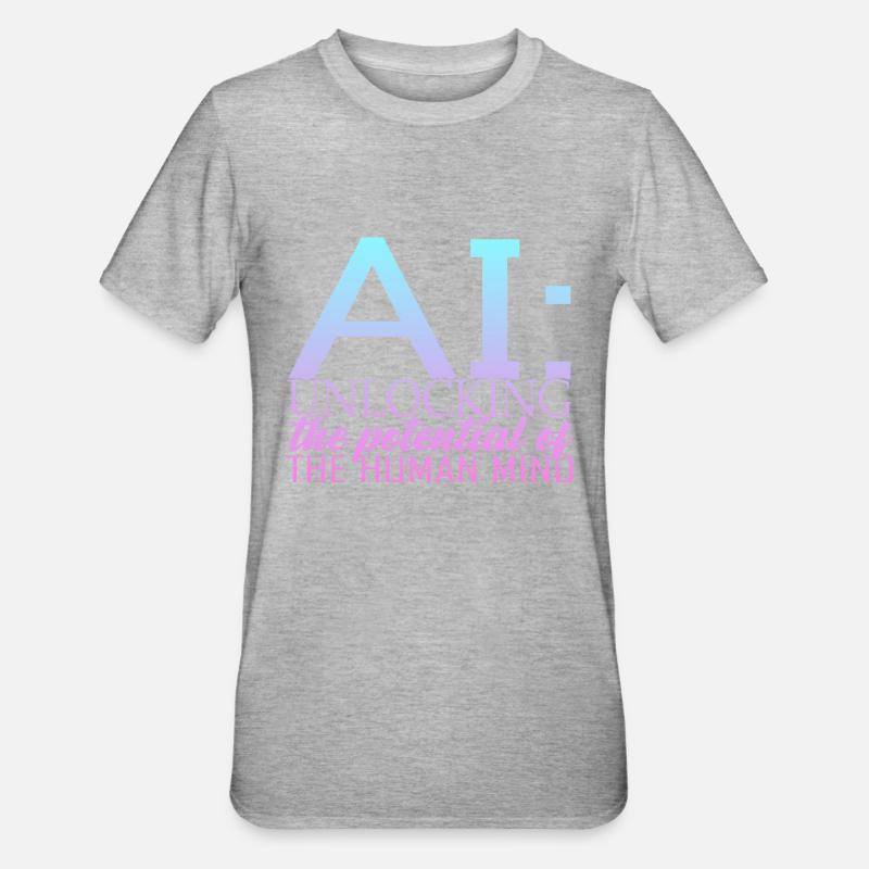 Künstliche Intelligenz Deep Learning - Unisex Polycotton T-Shirt - Grau meliert