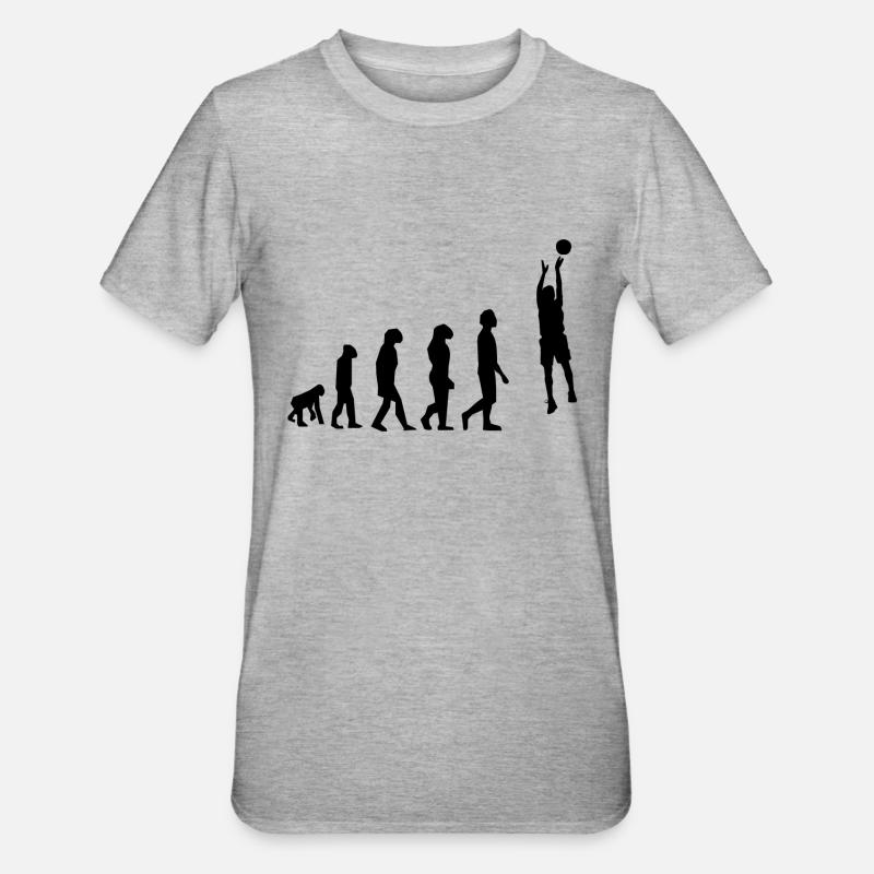 basket évolution - T-shirt polycoton Unisexe - gris chiné