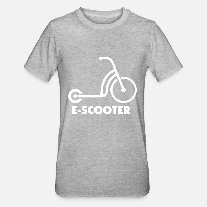 E-Scooter E-Roller Scooter - T-shirt polycoton Unisexe - gris chiné