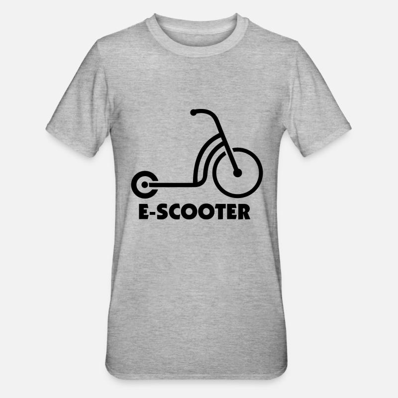 E-Scooter E-Roller Scooter - T-shirt polycoton Unisexe - gris chiné