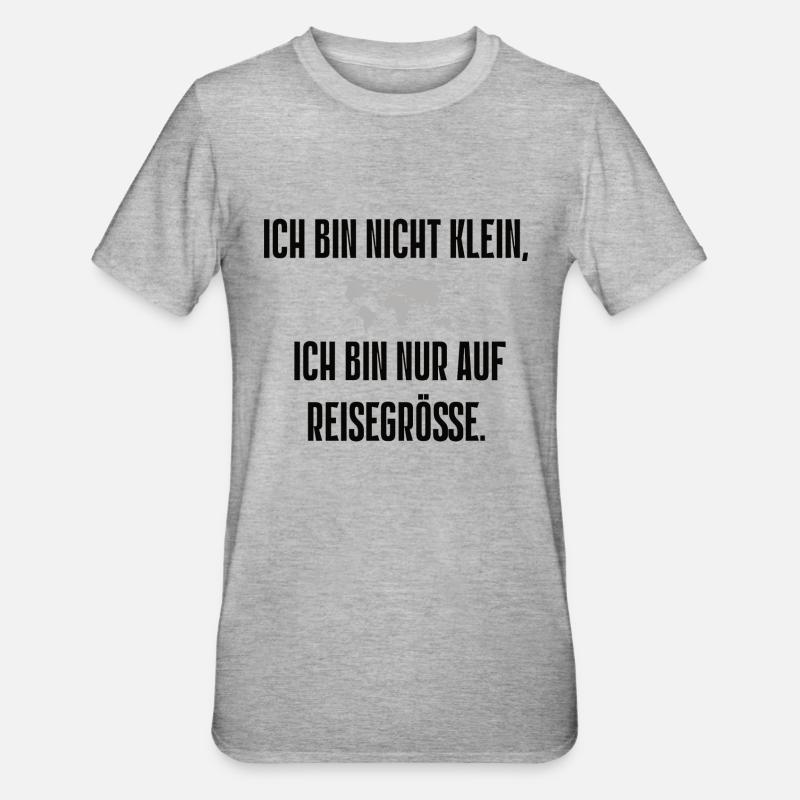 Spruch 9 - Unisex Polycotton T-Shirt - Grau meliert