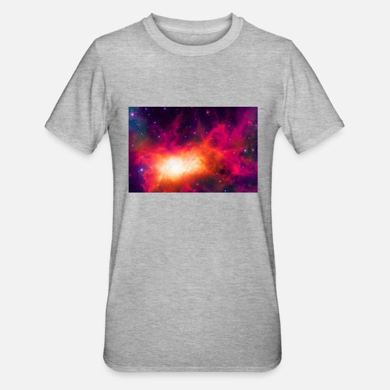 Nébuleuse cosmique dans l’espace 1 - T-shirt polycoton Unisexe - gris chiné