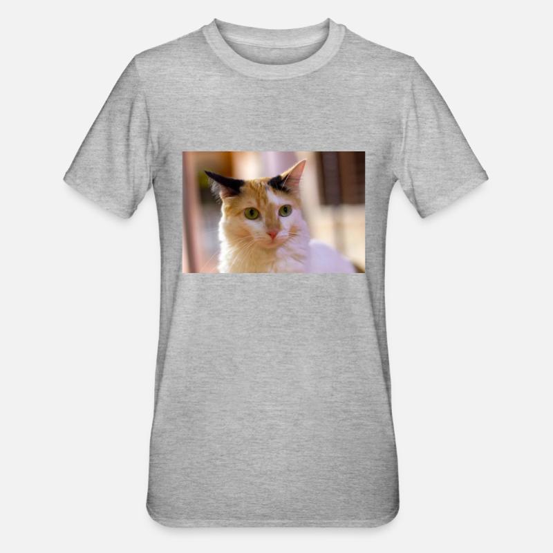 chat - T-shirt polycoton Unisexe - gris chiné