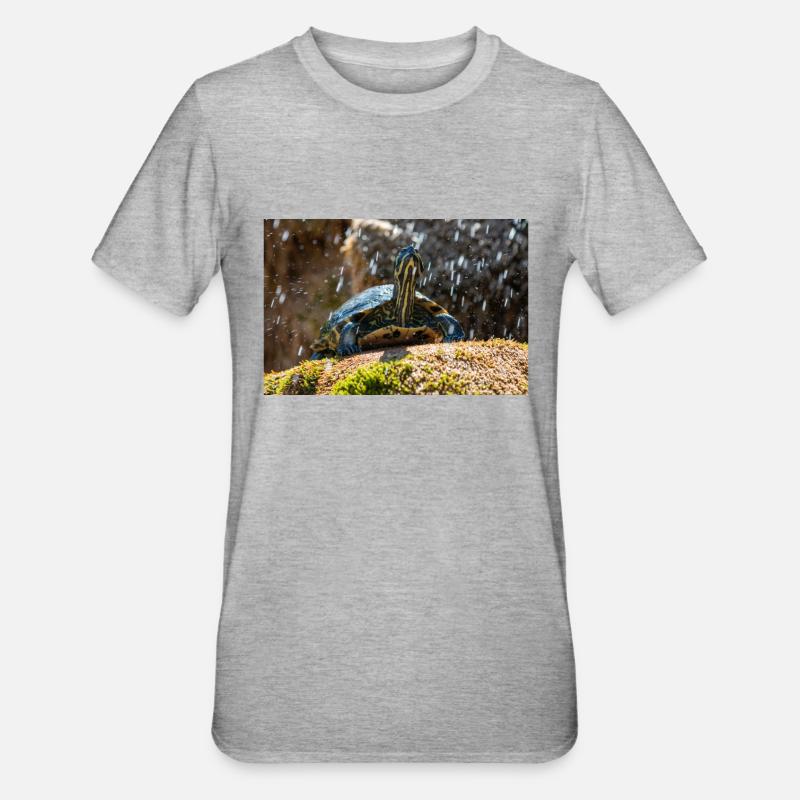 Trachemys scripta scripta scripta - T-shirt polycoton Unisexe - gris chiné