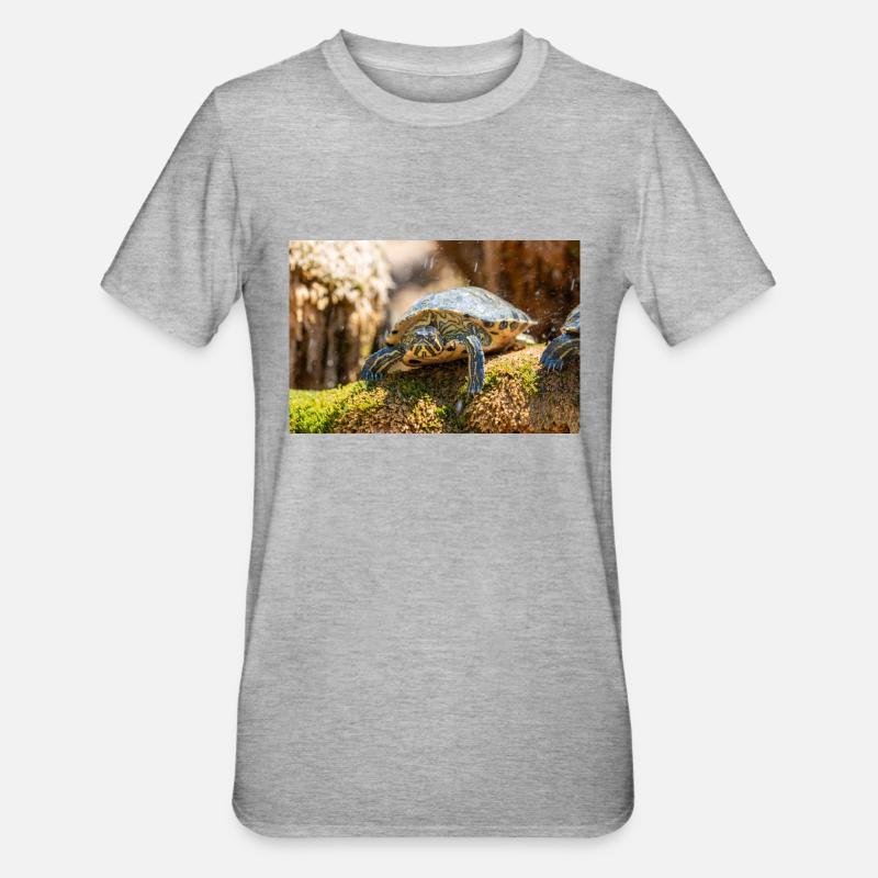 Yellow-bellied slider Trachemys scripta scripta - Unisex Polycotton T-Shirt - heather grey