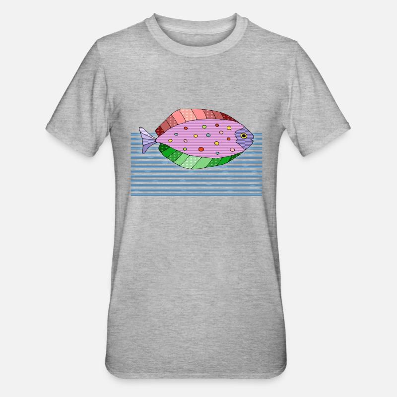 Fisk - Unisex Polycotton T-skjorte - gråmelert