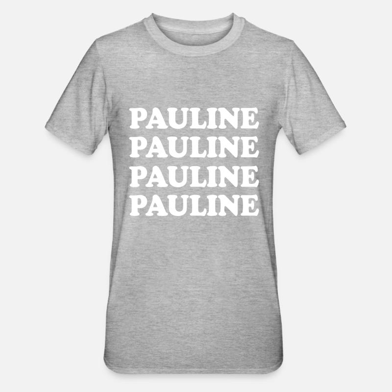 Pauline - T-shirt polycoton Unisexe - gris chiné