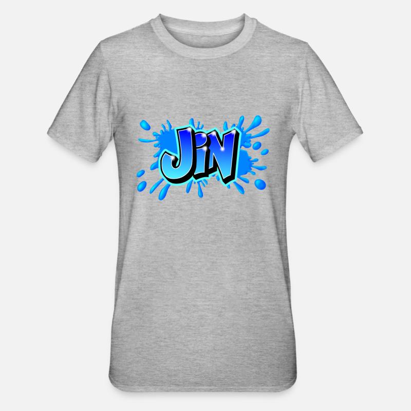 Graffiti JIN Printable on everything!! - Unisex Polycotton T-Shirt - heather grey