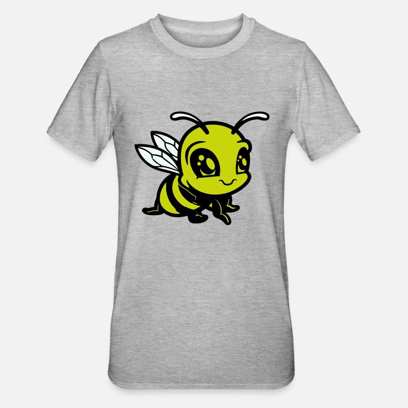 Abeille Bumblebee Bande dessinée - T-shirt polycoton Unisexe - gris chiné