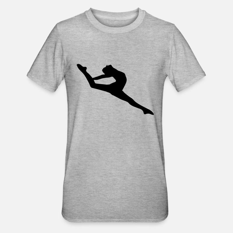 Danseuse de ballet vecteur Silhouette - T-shirt polycoton Unisexe - gris chiné