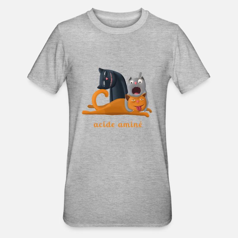 acide aminé - T-shirt polycoton Unisexe - gris chiné