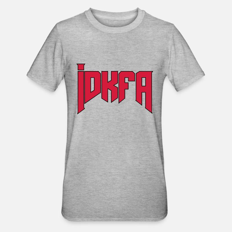 Doom Cheat-Code "idkfa" - Unisex Polycotton T-Shirt - Grau meliert